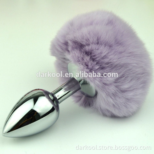 N026/Mini Sexy Tail Anal Plug Sex Toys Metal Rabbit Tail Anal butt Plug